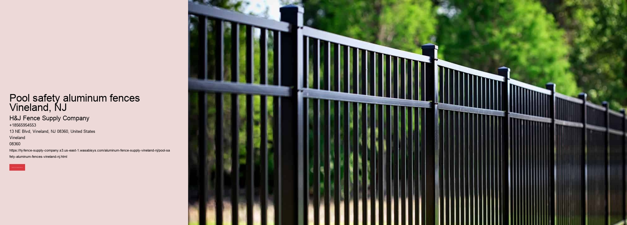 Pool safety aluminum fences Vineland, NJ